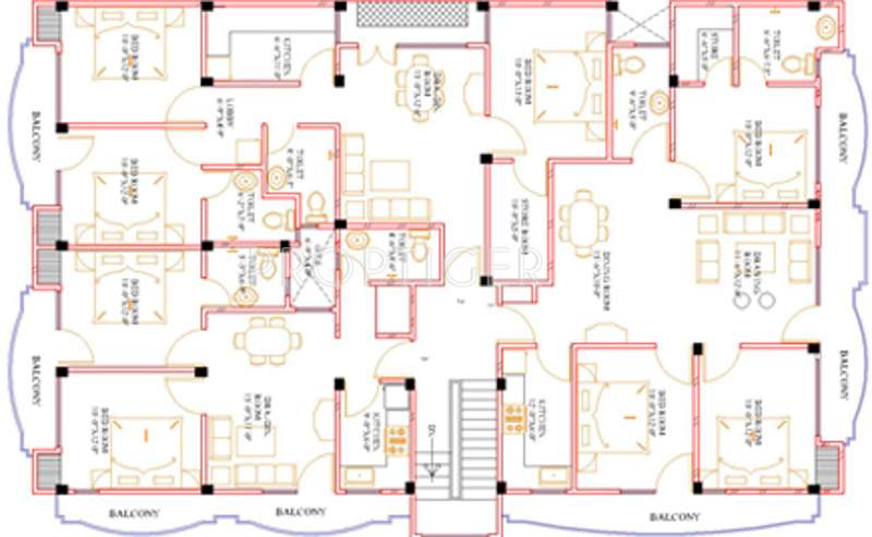 galaxy real estate shivalik enclave Shivalik Enclave Cluster Plan from 1st to 2nd Floor