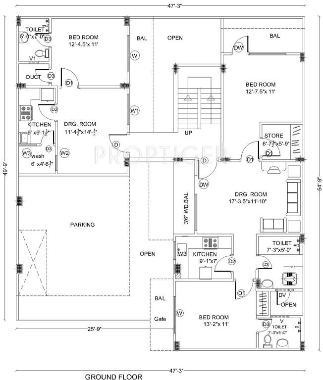 galaxy real estate shivalik sadan Cluster Plan for ground Floor