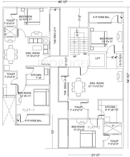 Cluster Plan For Typical Floor galaxy-real-estate shivalik-sadan Cluster Plan For Typical Floor