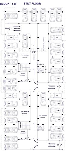Block 1B Stilt Floor Cluster Plan mangal-home-builders-private-limited shri-gangeya Block 1B Stilt Floor Cluster Plan
