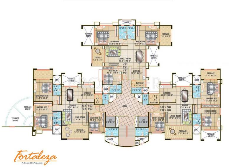  fortaleza Tower 1 Cluster Plan
