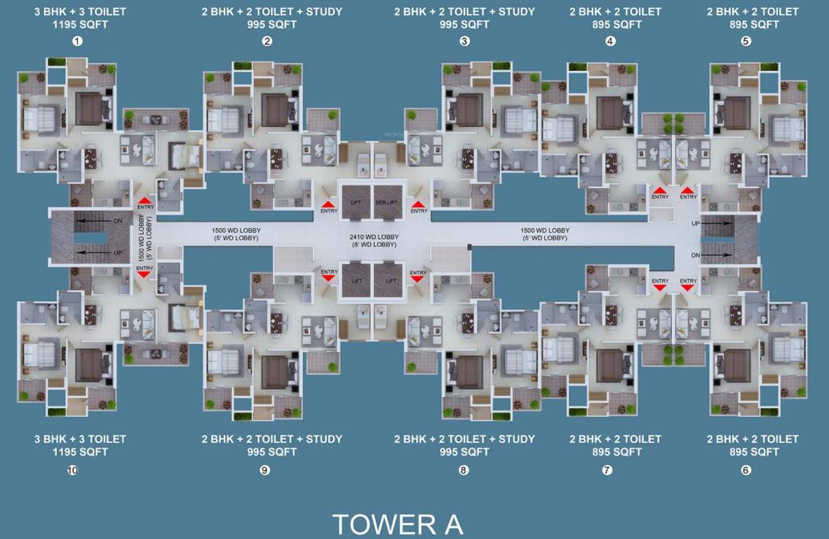  khel gaon Tower A Cluster Plan