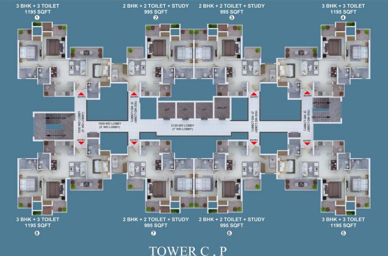  khel-gaon Tower A Cluster Plan
