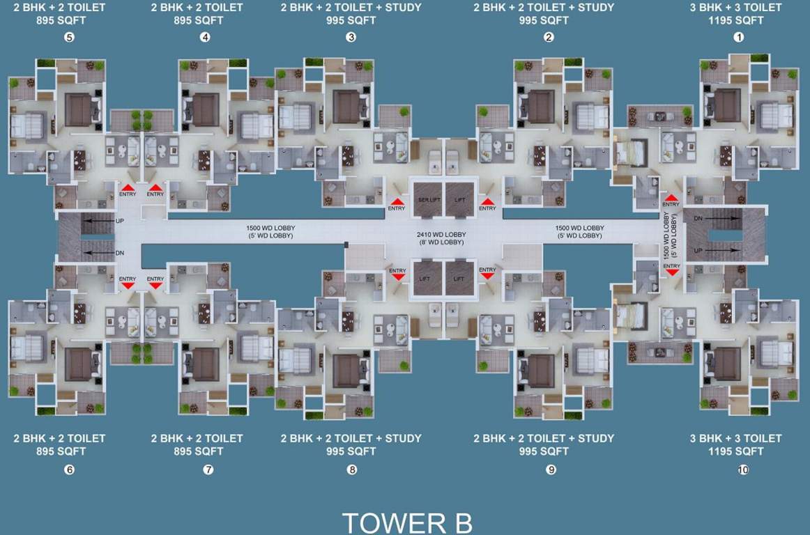  khel gaon Tower B Cluster Plan