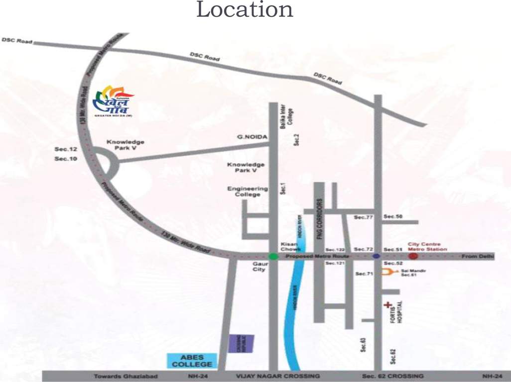  khel gaon Images for Location Plan of Ajnara Khel Gaon