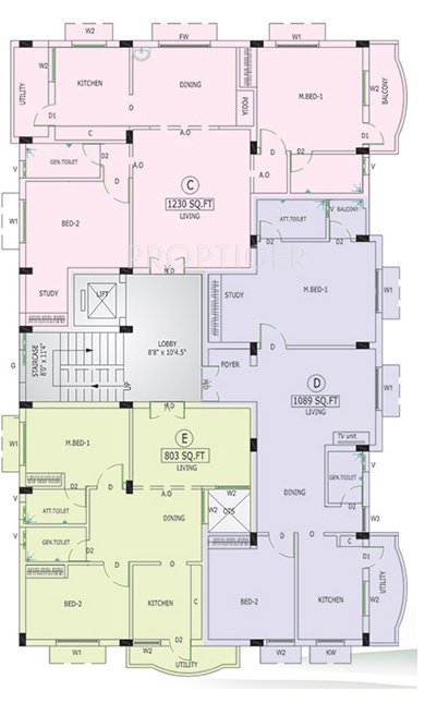 jeyam builders sanjay enclave Sanjay Enclave 2BHK Cluster Plan