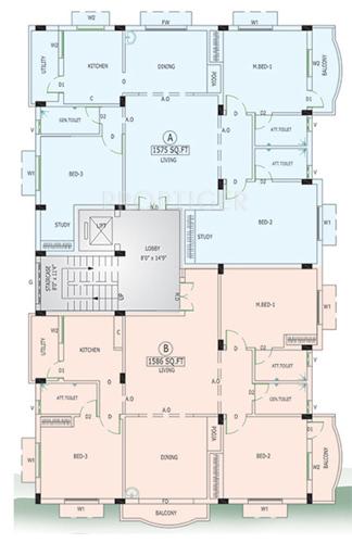 jeyam-builders sanjay-enclave Sanjay Enclave 3BHK Cluster Plan