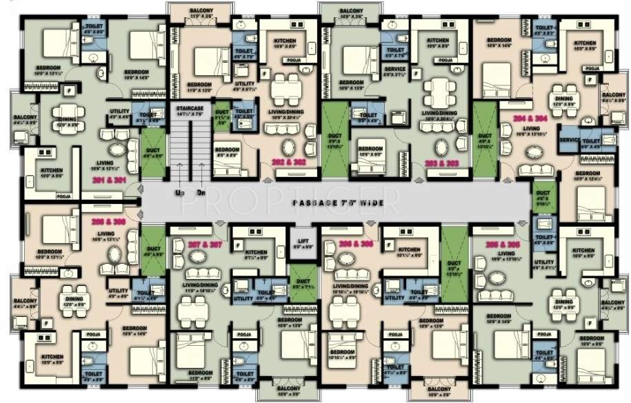 cs housing promoters metro village Block A & B Cluster Plan for 1st & 2nd Floor