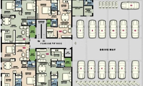 Block A & B Cluster Plan for Ground Floor cs-housing-promoters metro-village Block A & B Cluster Plan for Ground Floor