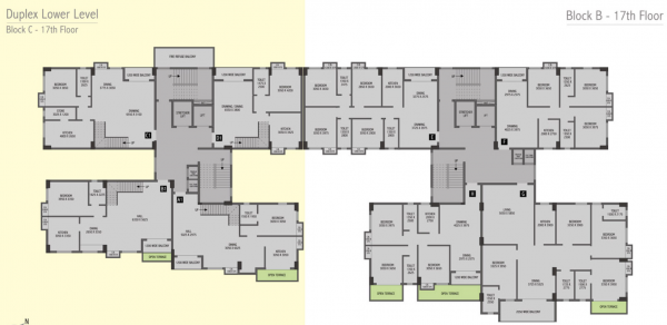 Block B And C Cluster Plan For 17th Floor identity Block B And C Cluster Plan For 17th Floor