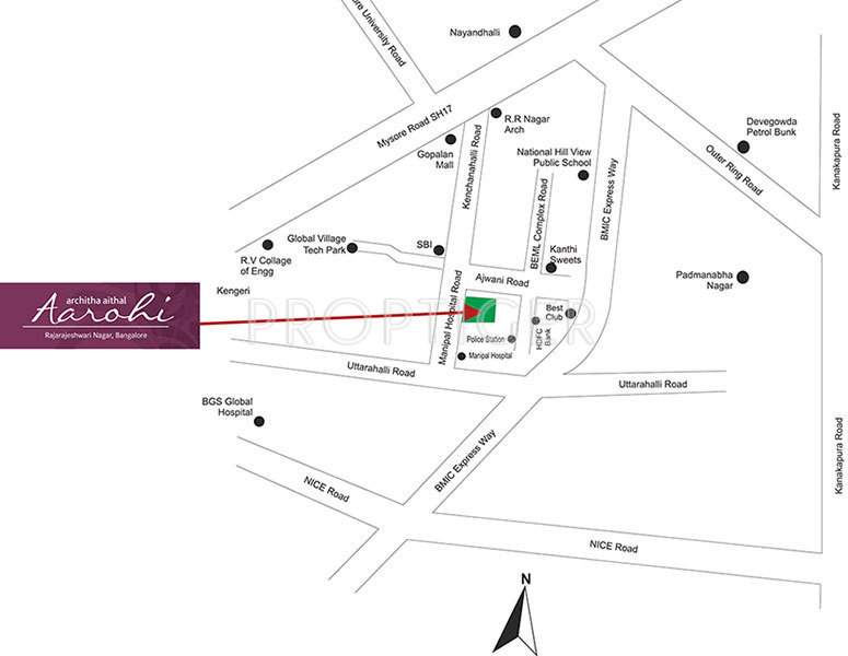  aithal aarohi Images for Location Plan of Architha Aithal Aarohi