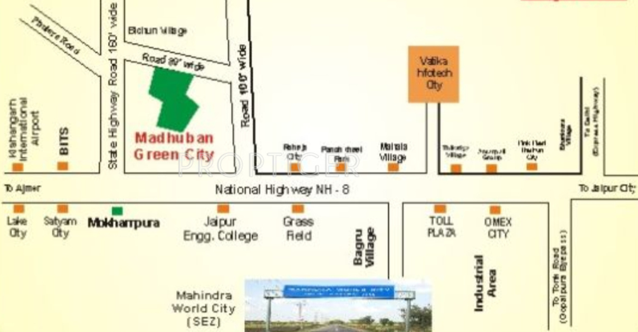 rajasthans group madhuban city Location Plan