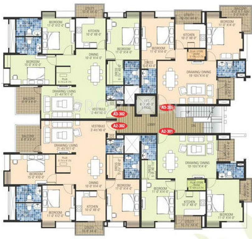 Images for Cluster Plan of Ashadeep Group Gulmohar Walkup Apartment