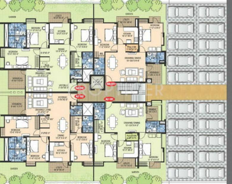 Images for Cluster Plan of Ashadeep Group Gulmohar Walkup Apartment