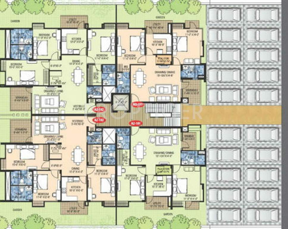 Images for Cluster Plan of Ashadeep Group Gulmohar Walkup Apartment