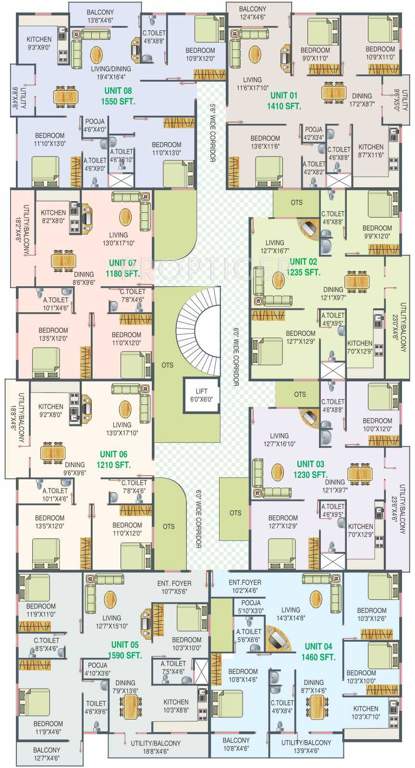 grands apartment Images for Cluster Plan of Dhanush Grands Apartment