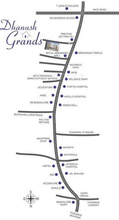  grands apartment Images for Location Plan of Dhanush Grands Apartment