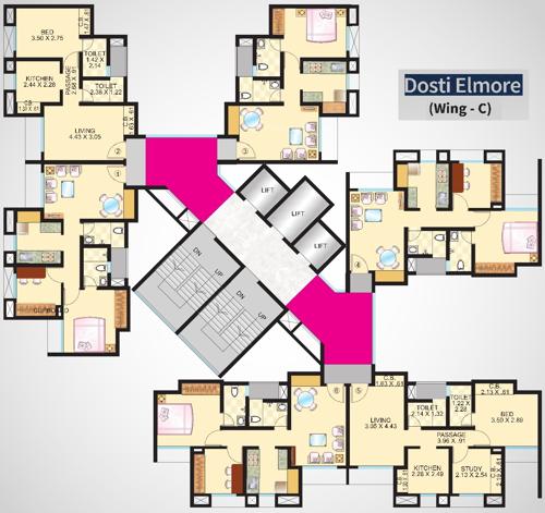 Images for Cluster Plan of Dosti Planet North planet-north Images for Cluster Plan of Dosti Planet North