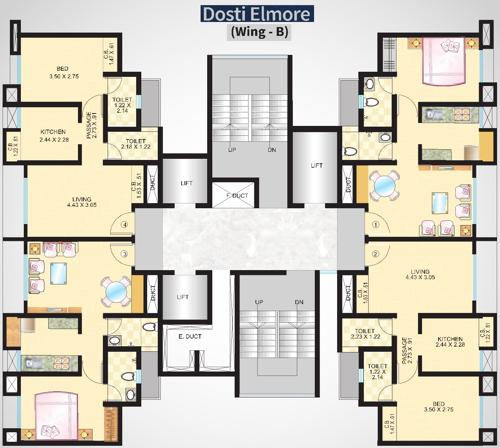 Images for Cluster Plan of Dosti Planet North planet-north Images for Cluster Plan of Dosti Planet North