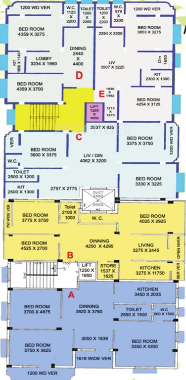 tower Images for Cluster Plan of MB Developers Tower