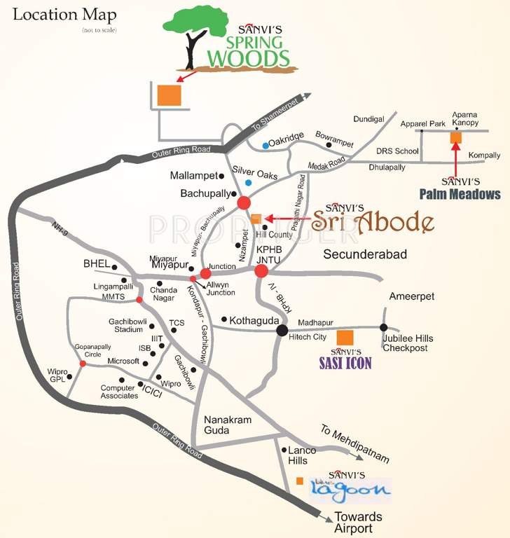 spring woods Images for Location Plan of Sanvi Spring Woods