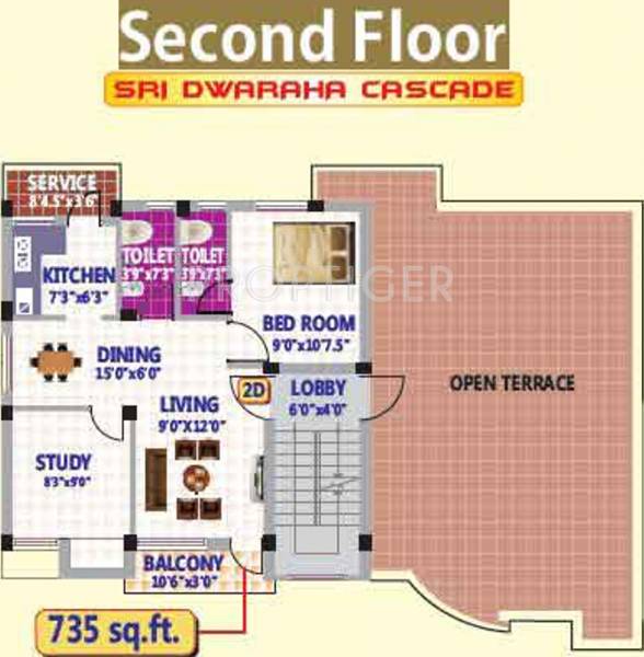 srk-builders sri-dwaraha-cascade Sri Dwaraha Cascade Cluster Plan for 2nd Floor