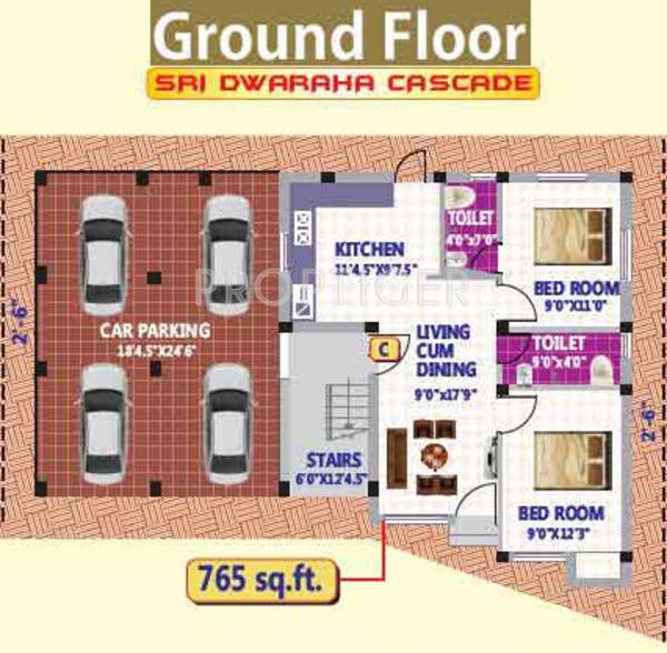 srk-builders sri-dwaraha-cascade Sri Dwaraha Cascade Cluster Plan for Ground Floor