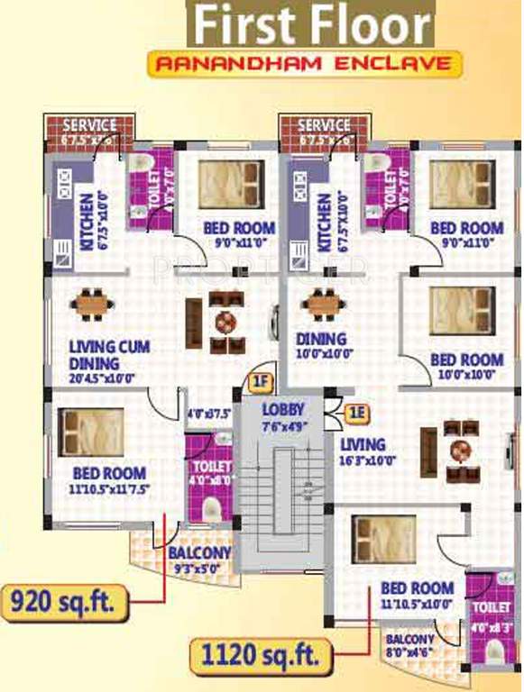 srk builders aanandham enclave Aanandham Enclave Cluster Plan for 1st Floor