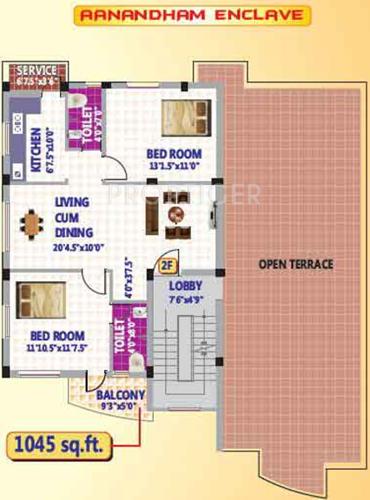 srk-builders aanandham-enclave Aanandham Enclave Cluster Plan for 2nd Floor