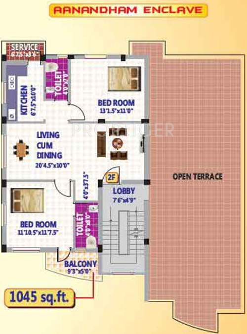 srk builders aanandham enclave Aanandham Enclave Cluster Plan for 2nd Floor