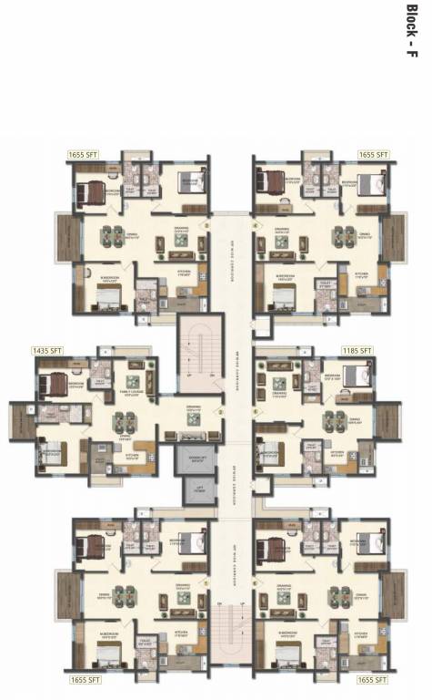 wind chimes Tower F Cluster Plan