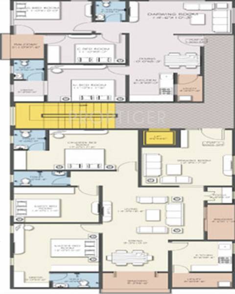 namitha ridge Ridge Cluster Plan from 1st to 5th Floor