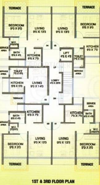 Aagam Cluster Plan for 1st & 3rd Floor aagam Aagam Cluster Plan for 1st & 3rd Floor
