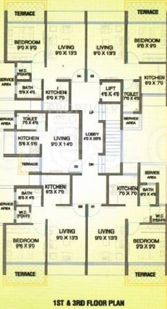  aagam  Aagam Cluster Plan for 1st & 3rd Floor