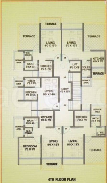 aagam Aagam Cluster Plan for 4th Floor