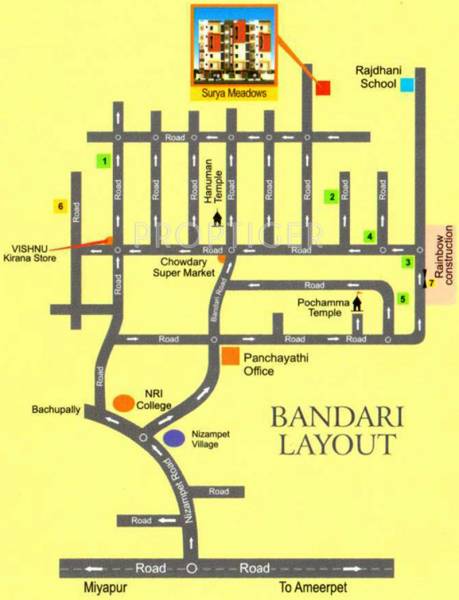 Location Plan surya-constructions meadows Location Plan