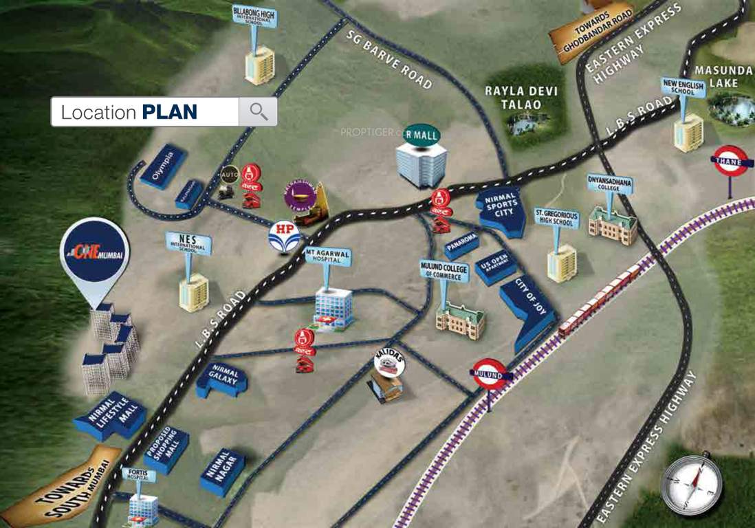 lifestyle one mumbai Images for Location Plan of Nirmal Lifestyle One Mumbai