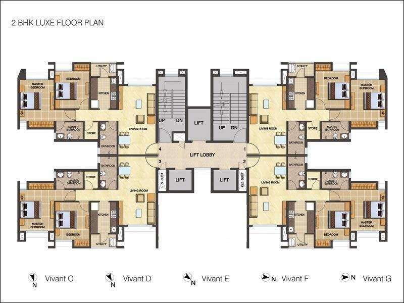 codename blockbuster 2 bhk cluster plan 877803