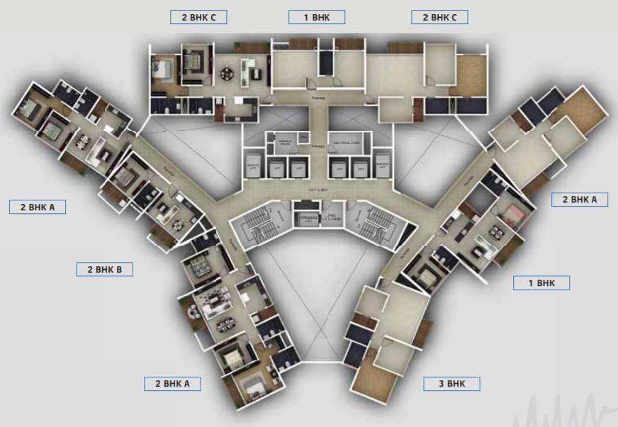  adreno towers Tower 37 Cluster Plan