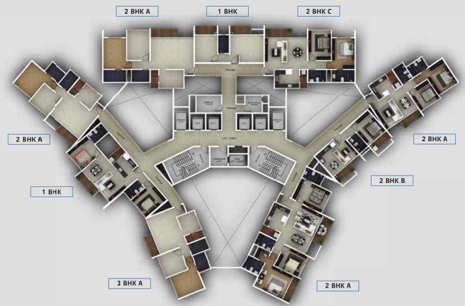  adreno towers Tower 40 Cluster Plan