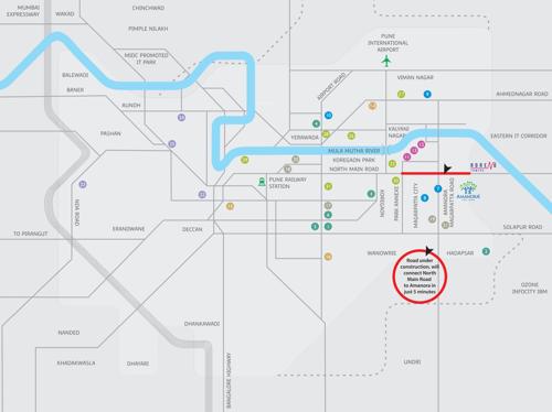  adreno-towers Images for Location Plan of Amanora Amanora Adreno Towers