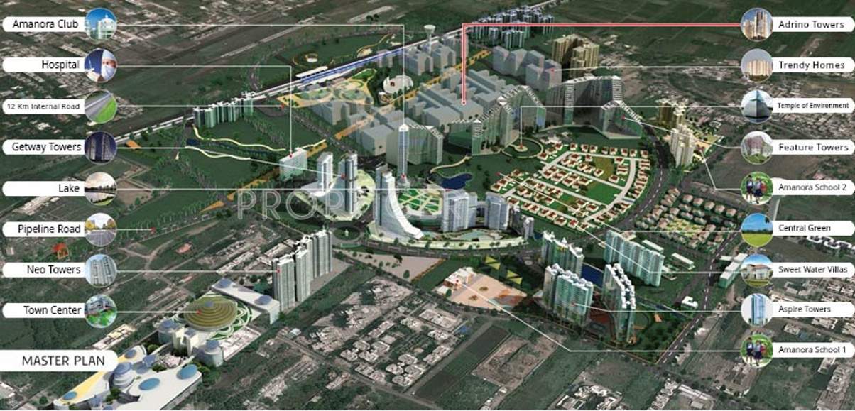  adreno towers Images for Master Plan of Amanora Amanora Adreno Towers