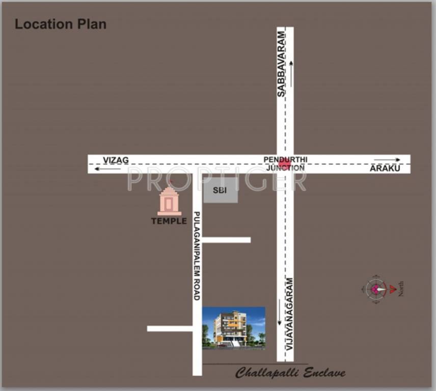 shree builders challapalli enclave Location Plan