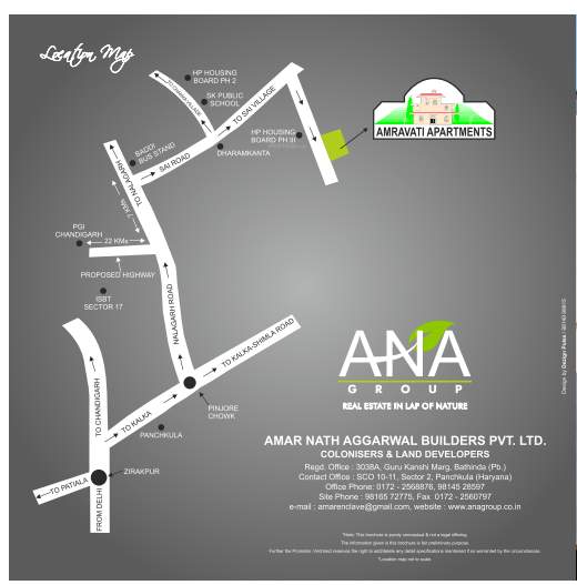 amravati apartments Location Plan