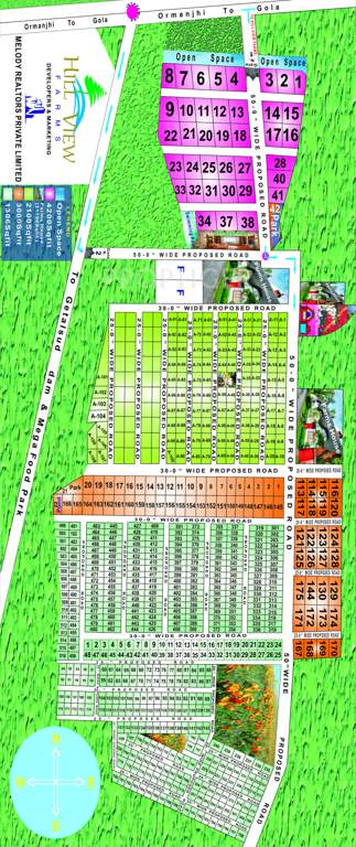 melody realtors pvt ltd hill view farms Layout Plan