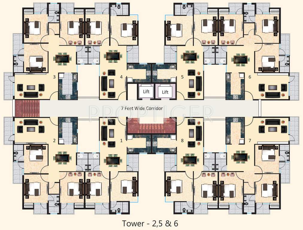 sagar lakeview homes Images for Cluster Plan of Agrawal Sagar Lakeview Home Apartment