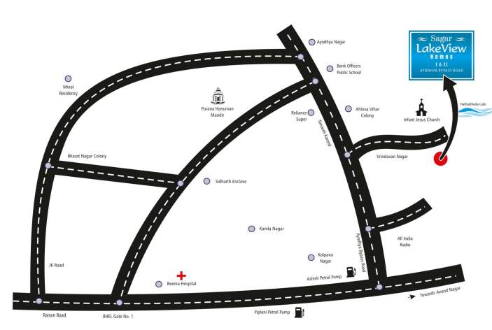 sagar lakeview homes Location Plan