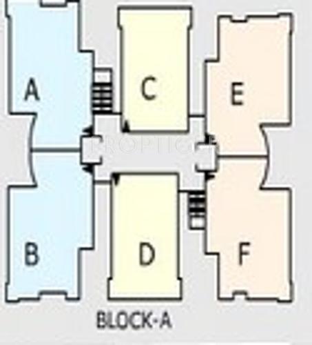 jewel-homes-pvt-ltd white-field Block A Cluster Plan from 1st to 6th Floor