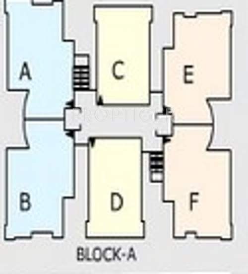 jewel homes pvt ltd white field Block A Cluster Plan from 1st to 6th Floor
