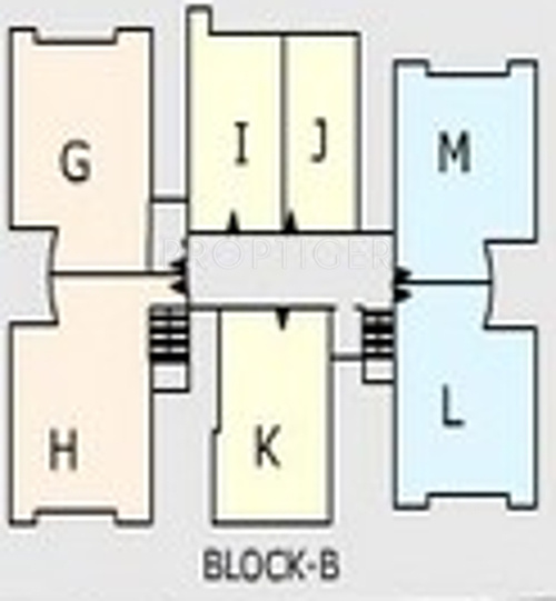 jewel-homes-pvt-ltd white-field Block B Cluster Plan from 1st to 6th Floor